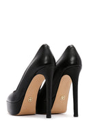 Women's Black Platform Thin Heeled Shoes | Derimod