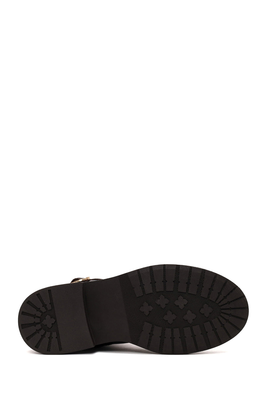 Woman Brown Zip Closure Printed Leather Boots