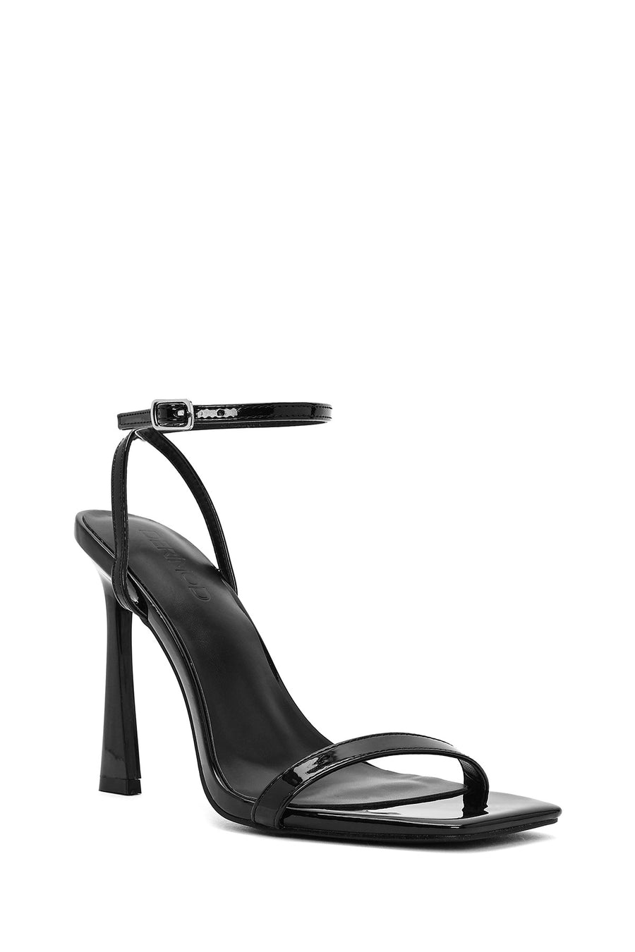 Women's Black Ankle Strap High Thin Heel Sandals