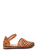 Women's Tan Leather Bodrum Sandals | Derimod