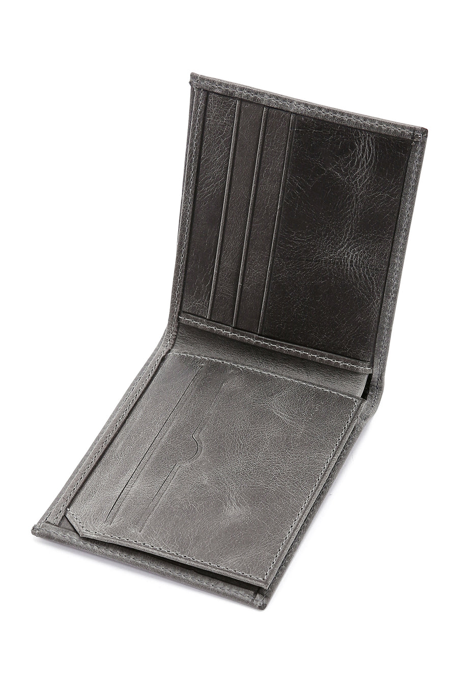 Men's Gray Leather Wallet