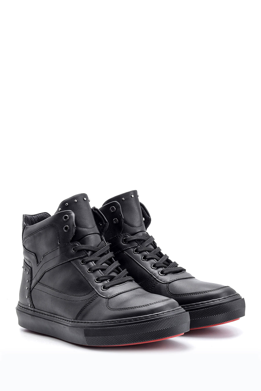 Men's Studded Detailed Leather Boots