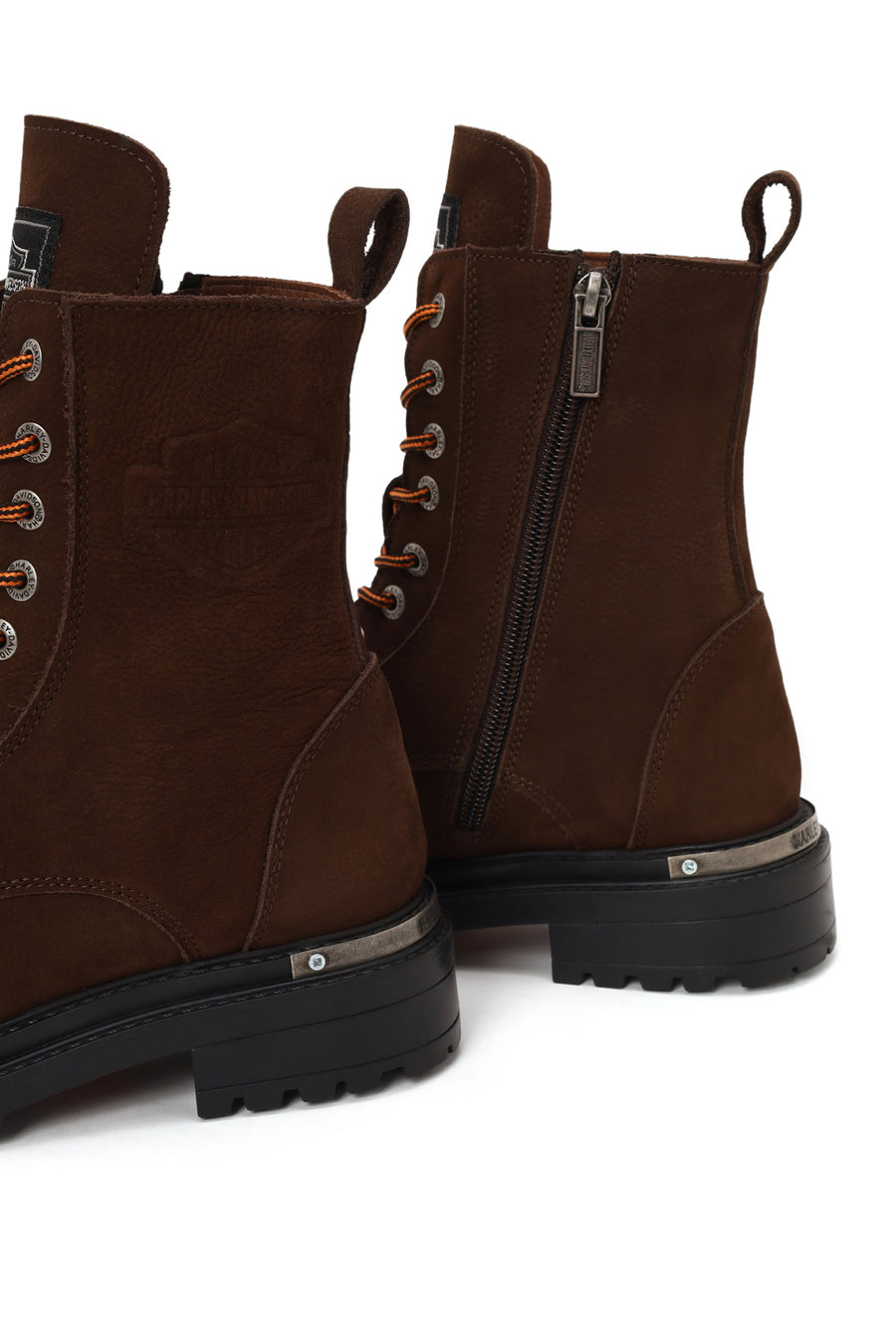 Harley Davidson Woman Brown Rebel Nubuck Leather Combat Boots