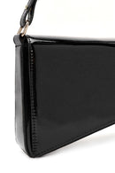 Women's Black Long Chain Strap Patent Leather Mini Shoulder Bag | Derimod