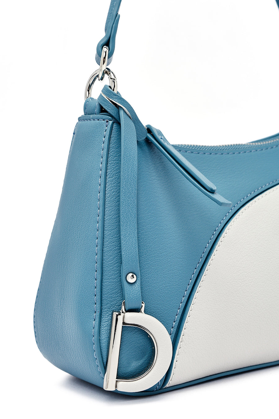 Woman Beige Long Strap Shoulder Bag