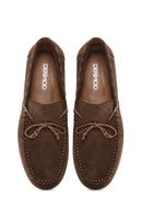 Men's Brown Suede Leather Casual Loafer | Derimod