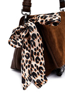Woman Brown Suede Crossbody Bag | Derimod