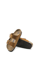 Birkenstock Women's Mink Suede Leather Arizona Sfb Slippers | Derimod