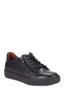 Men's Leather Sneaker with Zipper Detail | Derimod