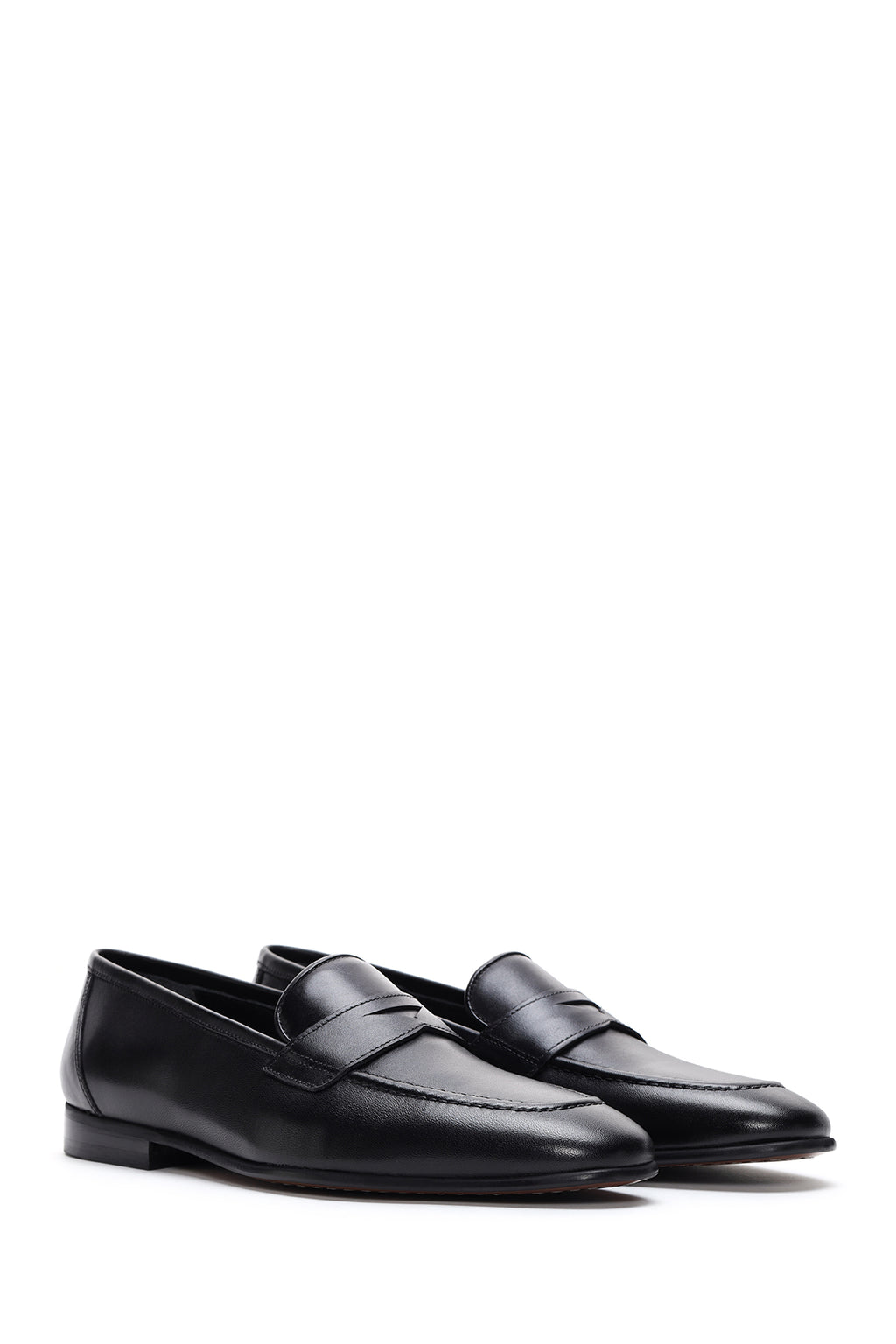 Erkek Siyah Deri Klasik Loafer
