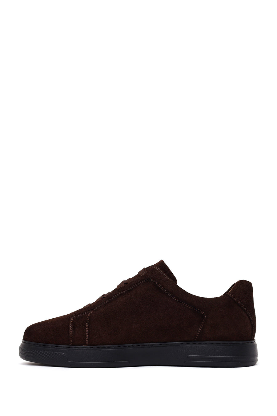 Male Brown Lace-Up Suede Leather Sneaker