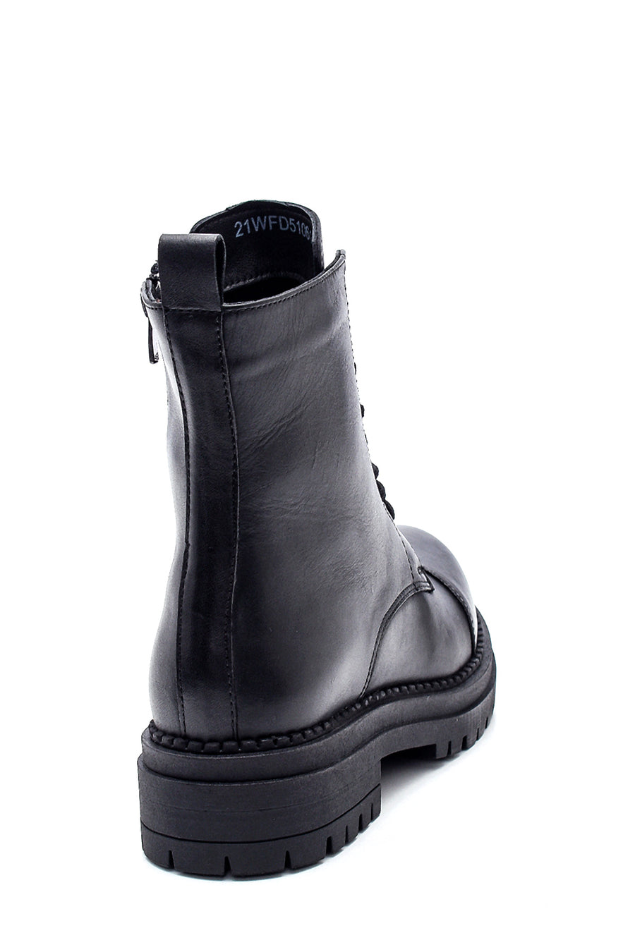 Women's Leather Zippered Boots