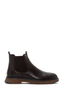 Men's Brown Leather Casual Chelsea Boots | Derimod