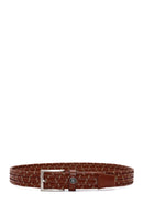 Men's Brown Braided Leather Belt | Derimod