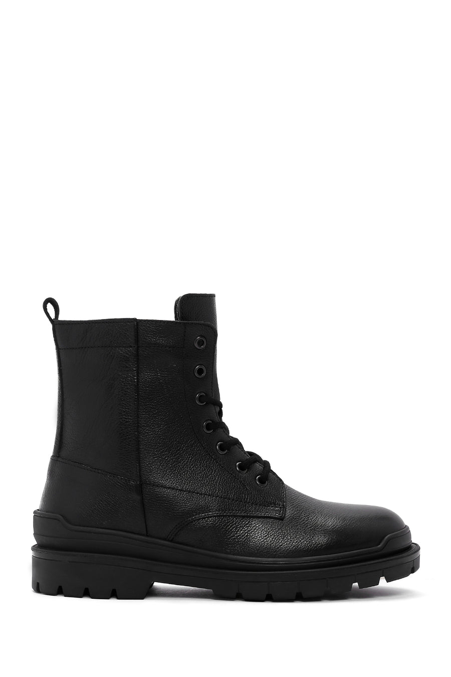 Men's Black Zippered Casual Leather Boots 23WFD6728FT | Derimod