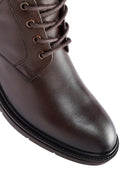 Men's Brown Zippered Leather Casual Boots | Derimod