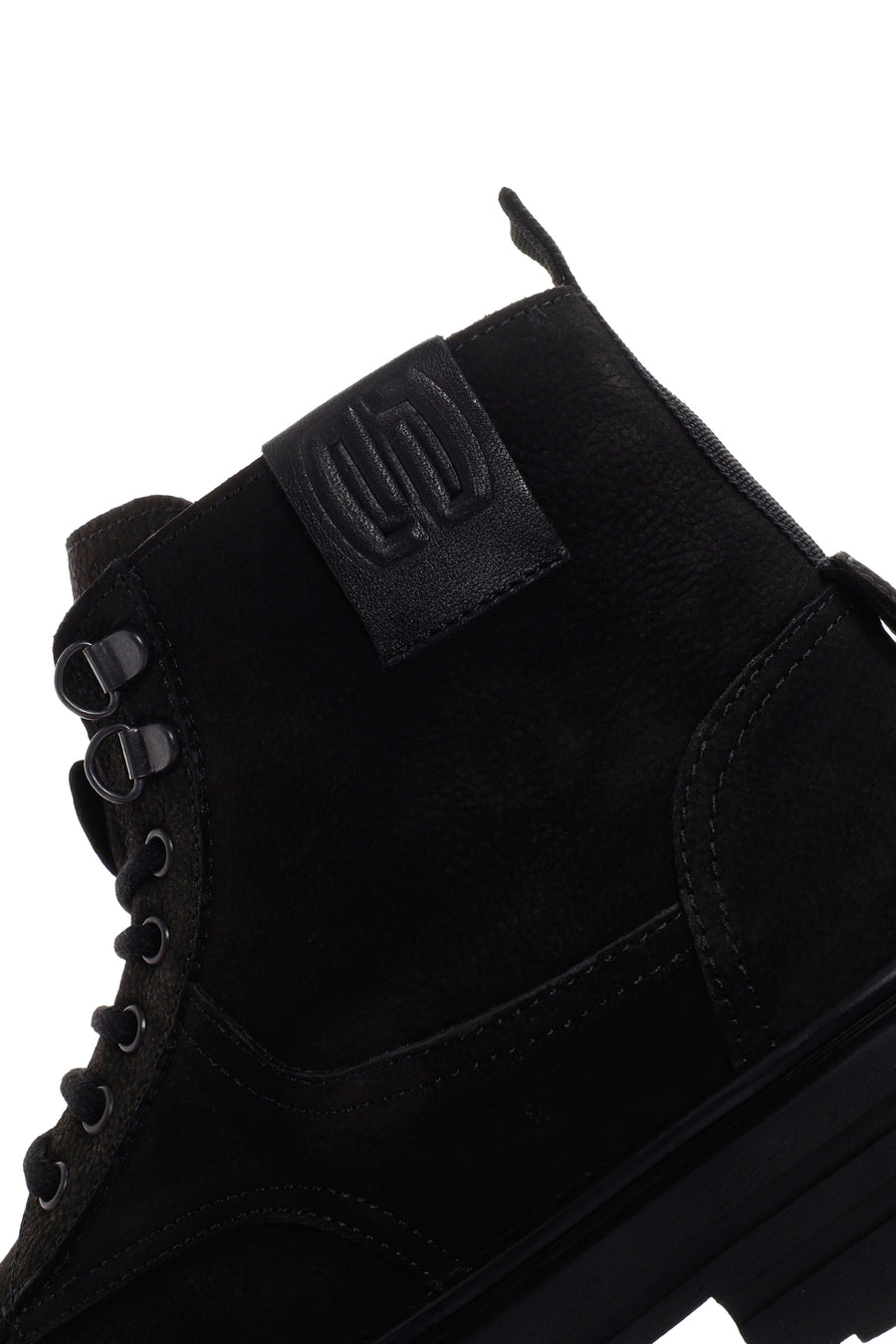 Men's Black Casual Nubuck Leather Boots