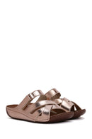 Women's Bronze Comfort Slippers | Derimod