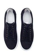 Erkek Lacivert Nubuk Deri Sneaker | Derimod