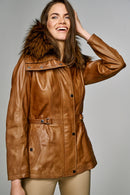 Gabriela Women's Leather Jacket | Derimod