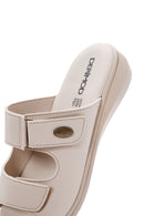 Women's Beige Comfort Slippers | Derimod