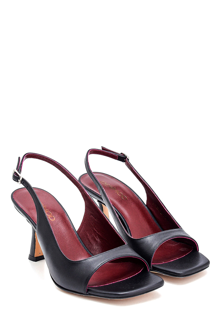 Women's Heeled Leather Sandals