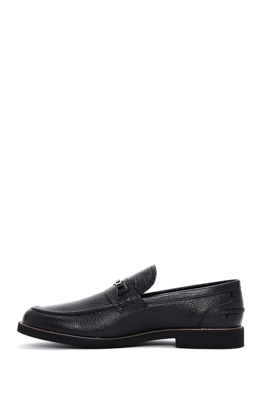 Men's Black Leather Casual Loafer