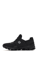 Derimod Zero Men's Black Thick Soled Fabric Sneaker | Derimod