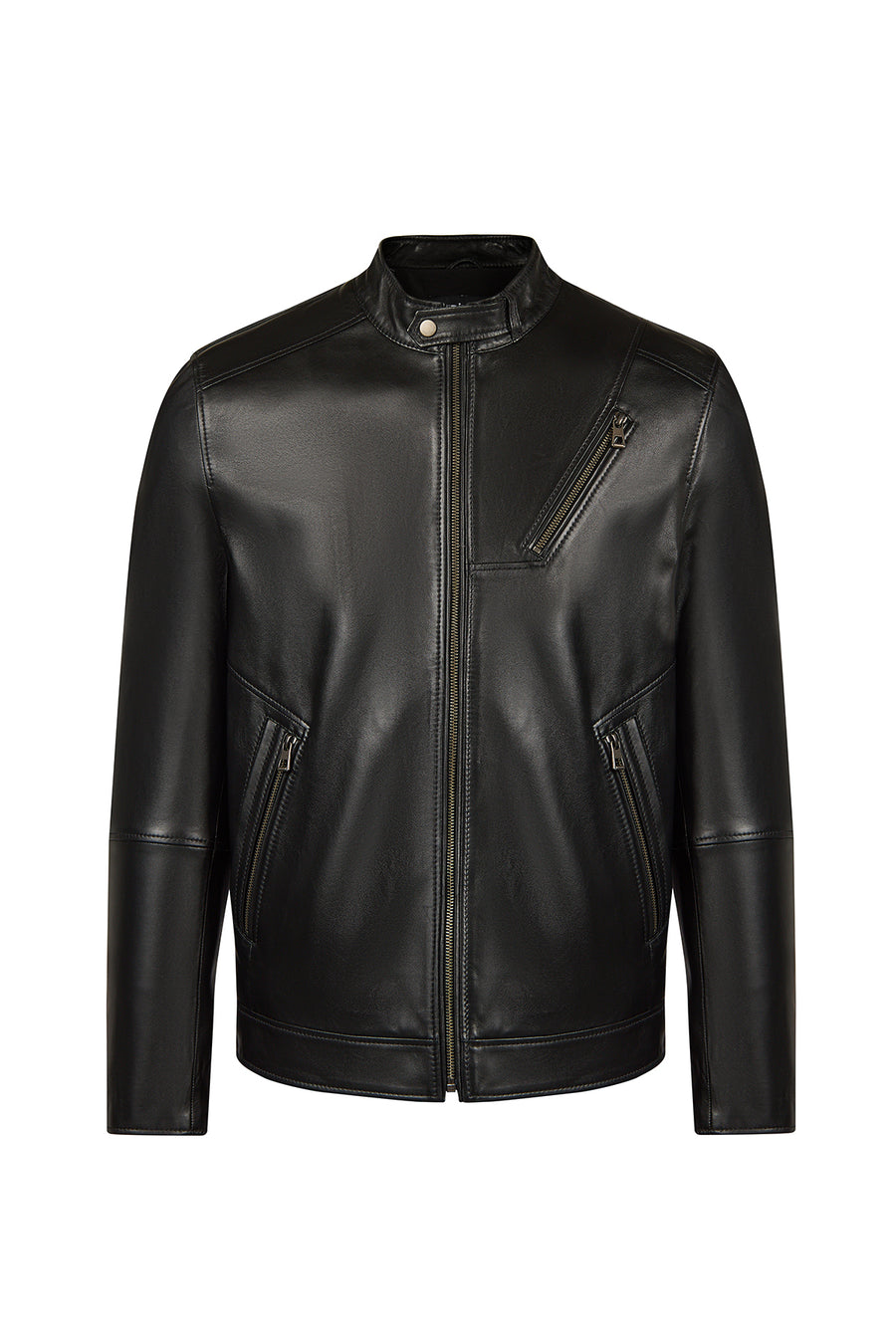 Edward Male Black Leather Jacket 26SGE66101M | Derimod