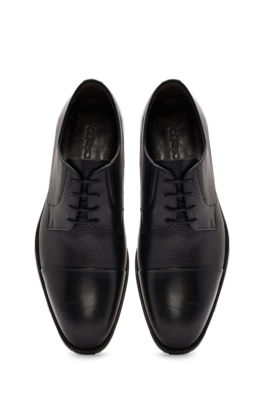 Men's Black Laced Leather Classic Shoes