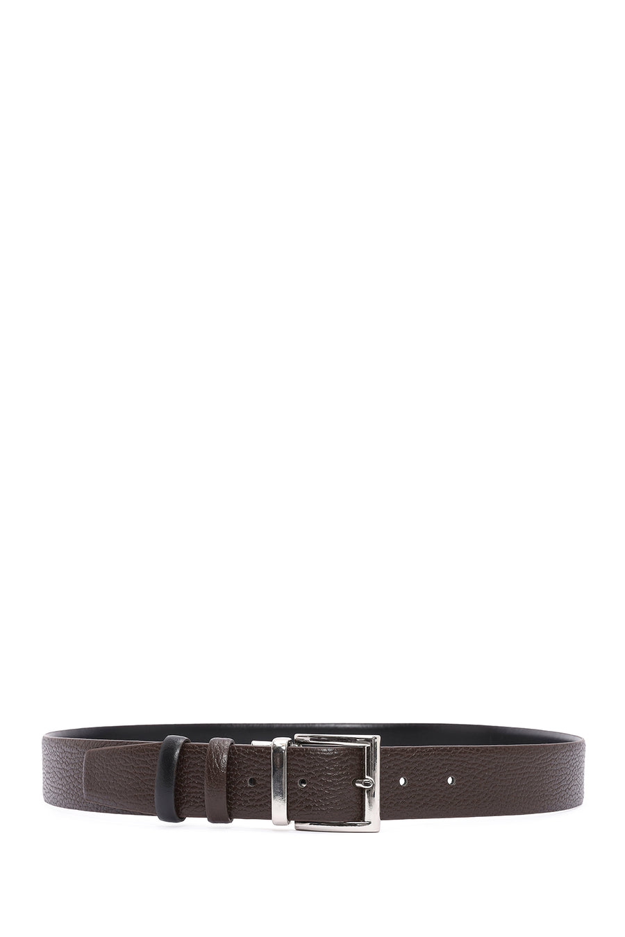 Men's Black Double Sided Leather Belt