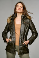 Lucca Women's Leather Jacket | Derimod