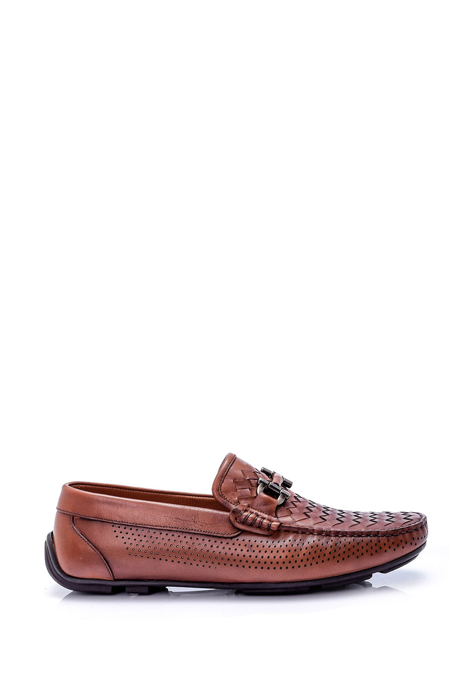 Men's Buckled Leather Loafer 19SFD307218 | Derimod