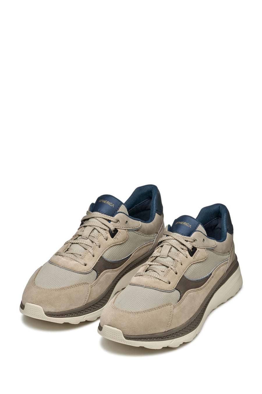 Geox Erkek Bej U Spherica Actif X1 A - Mes Su Bağcıklı Sneaker
