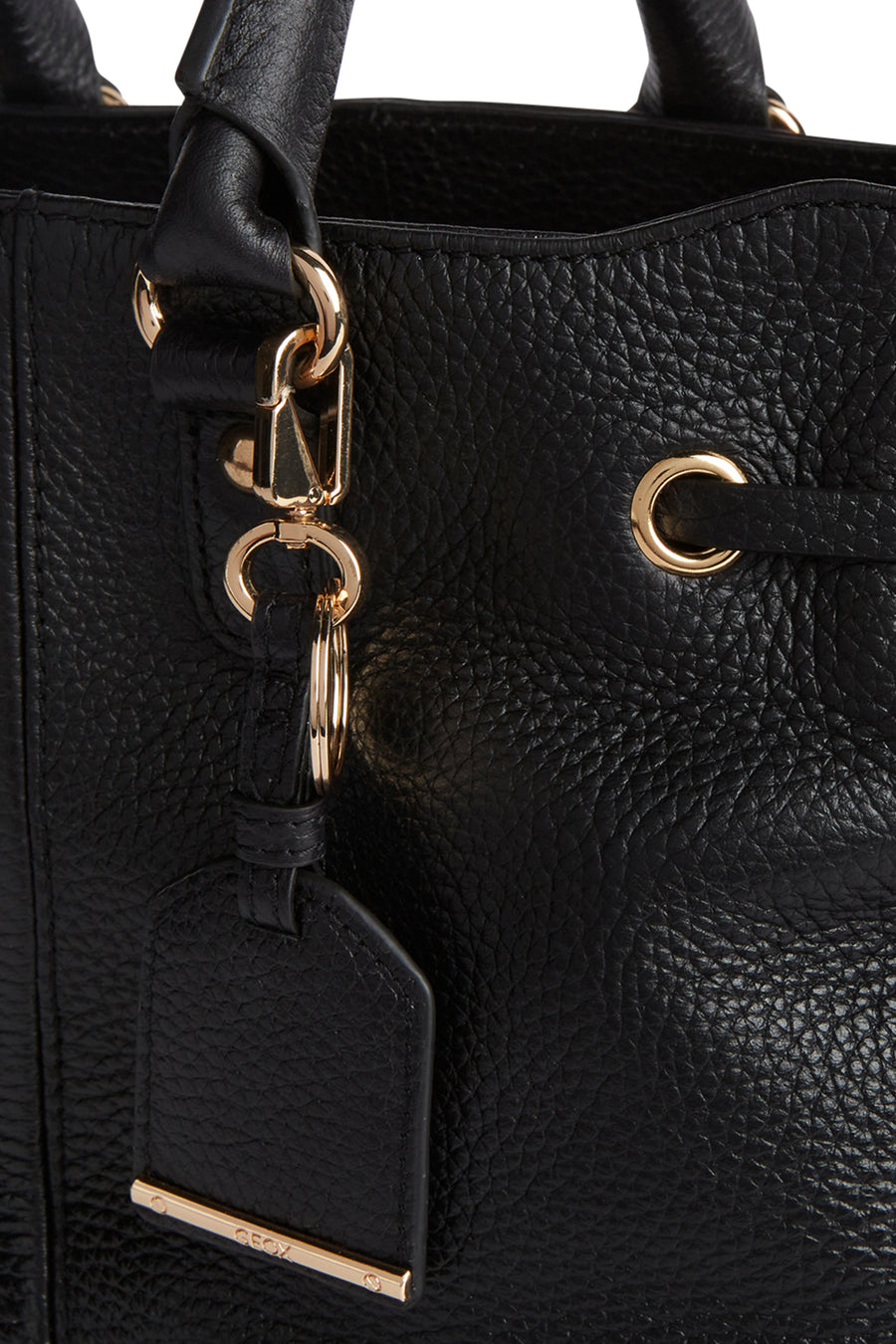 Geox Women's Black Marsila Long Strap Leather Handbag