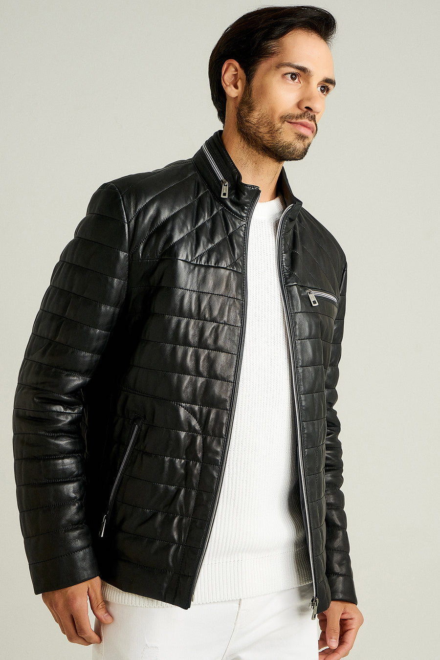 Falcao Men's Leather Jacket