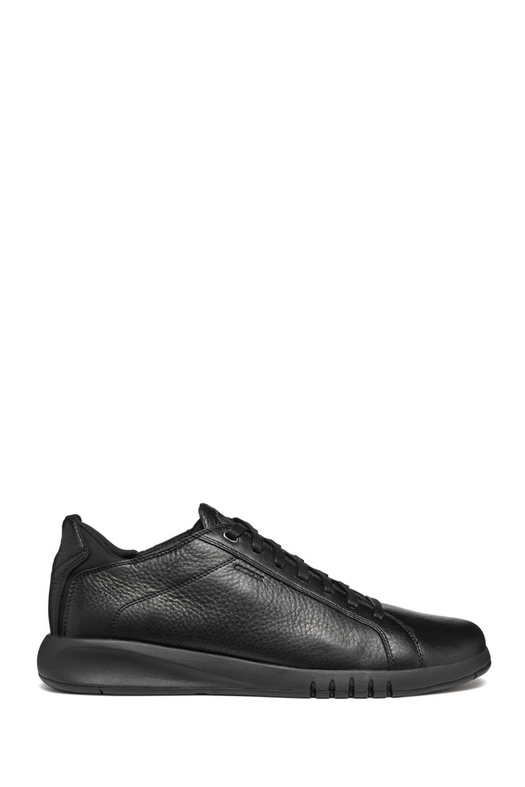 Geox Erkek Siyah U Aerantis A - Tumb Bağcıklı Deri Sneaker