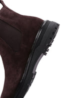 Men's Brown Suede Leather Chelsea Boots | Derimod