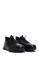 Men's Black Leather Casual Sneaker | Derimod