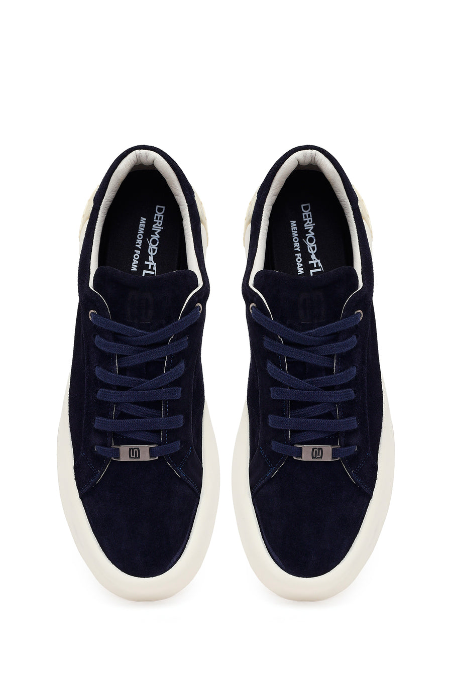 Derimod Fly Male Navy Blue Lace-up Suede Leather Sneaker