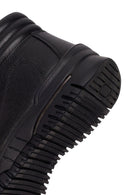 Woman Black Zip Closure Leather Comfort Boots | Derimod