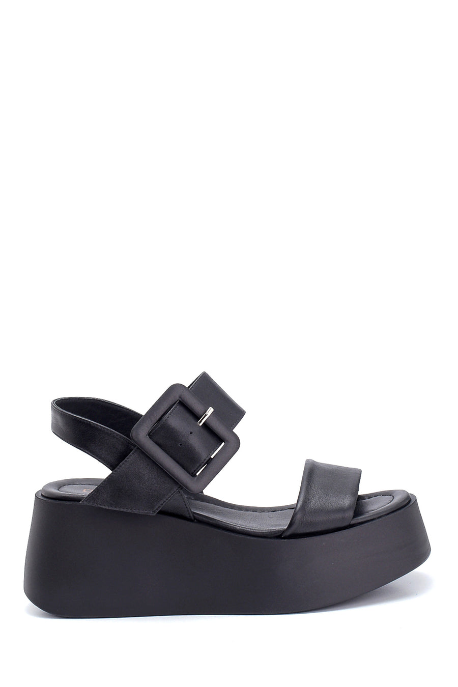 Women's High-Sole Leather Sandals 21SFD141218 | Derimod