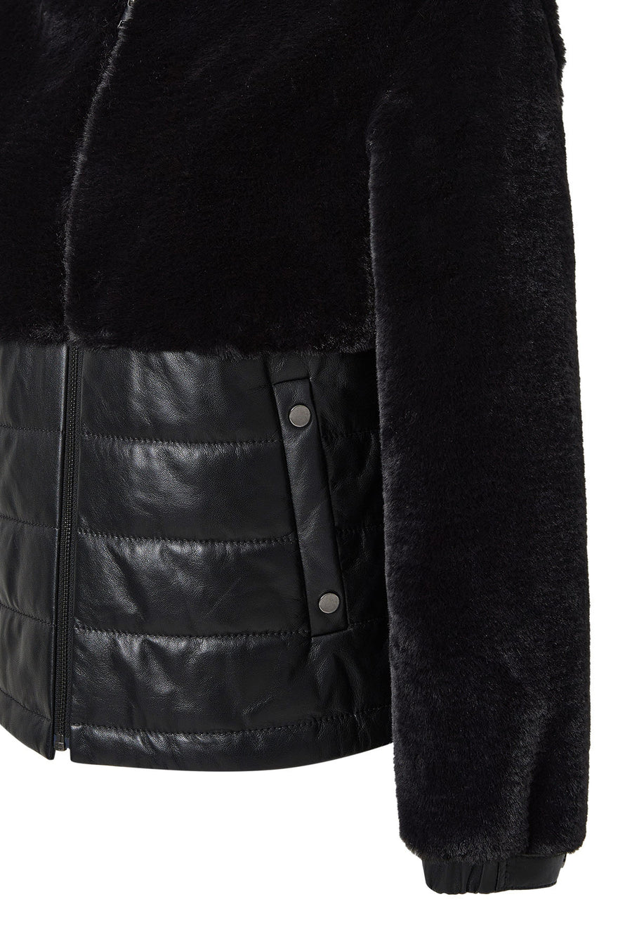 Alabama Kadın Siyah Kapüşonlu Teddy Mont