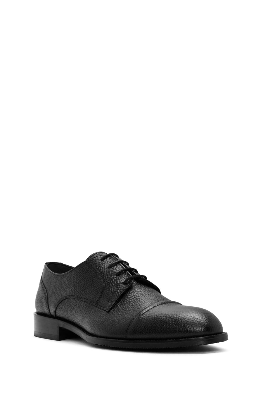 Men's Black Laced Leather Classic Shoes