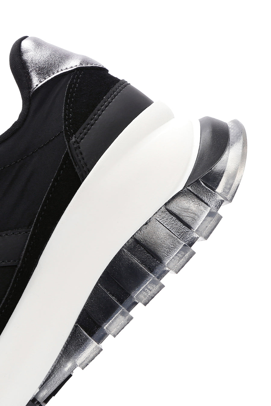 Kadın Siyah Bağcıklı Kalın Tabanlı Spor Sneaker