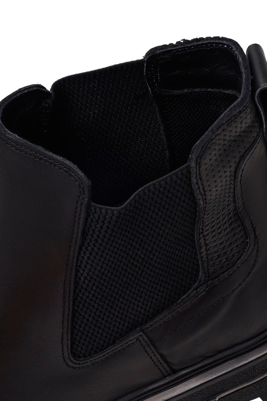 Male Black Leather Chelsea Boots