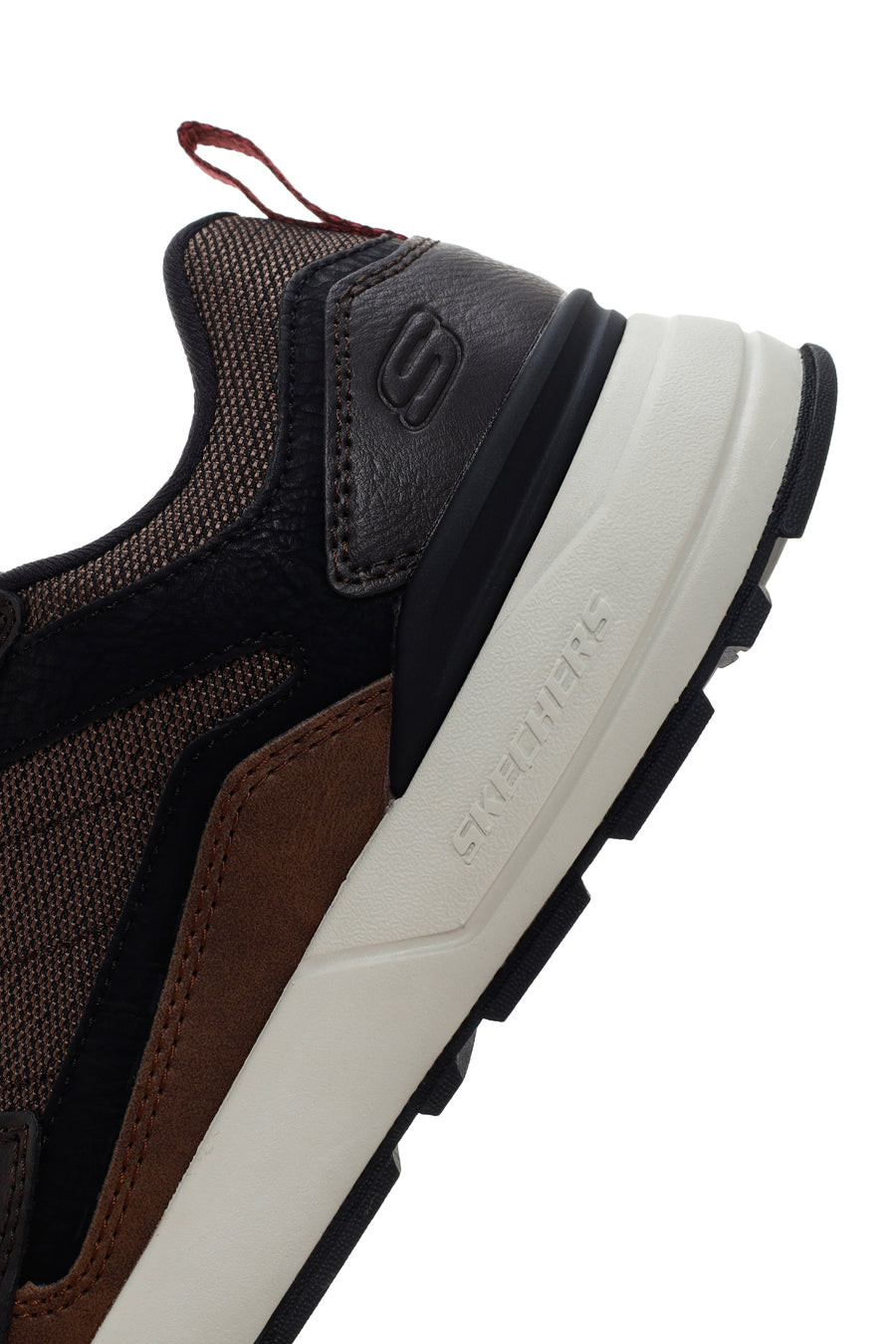 Skechers Men's Brown Rozier Willron Leather Sneaker