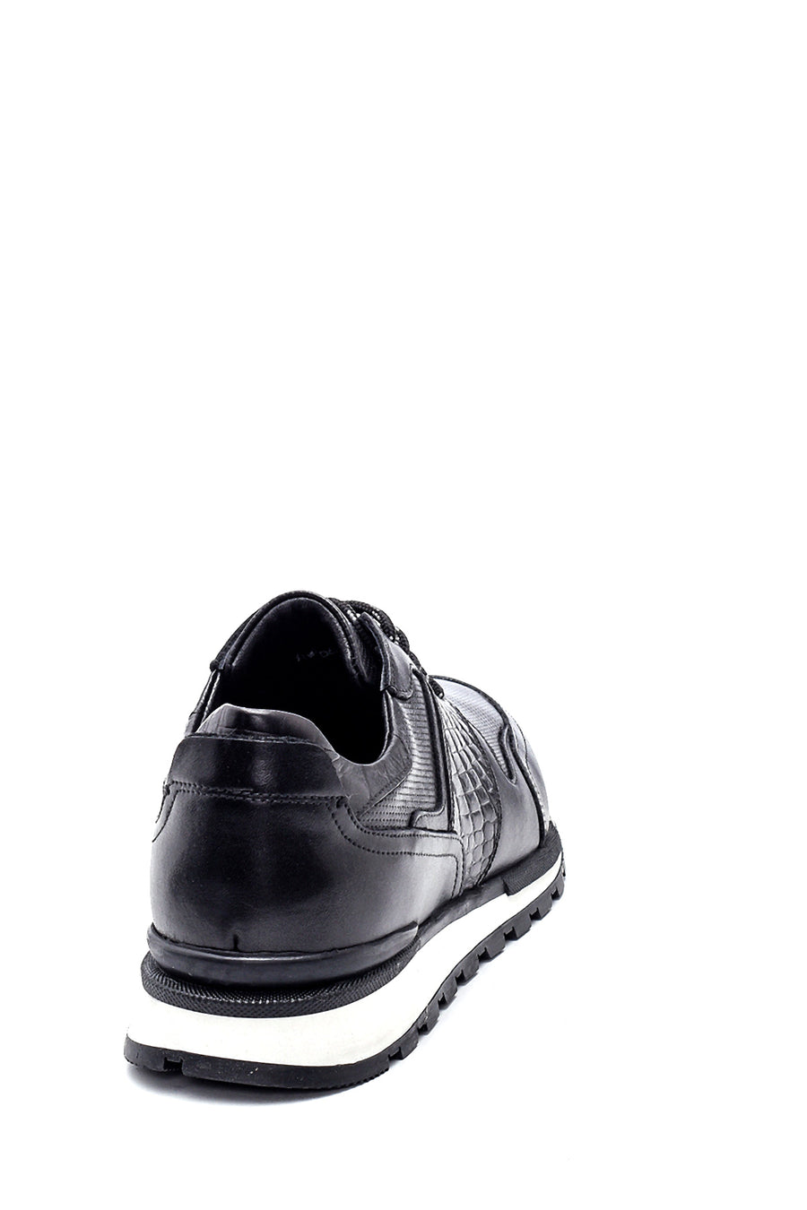 Erkek Deri Kroko Detaylı Sneaker