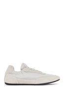 Women's Grey Lace-up Leather Sneaker | Derimod