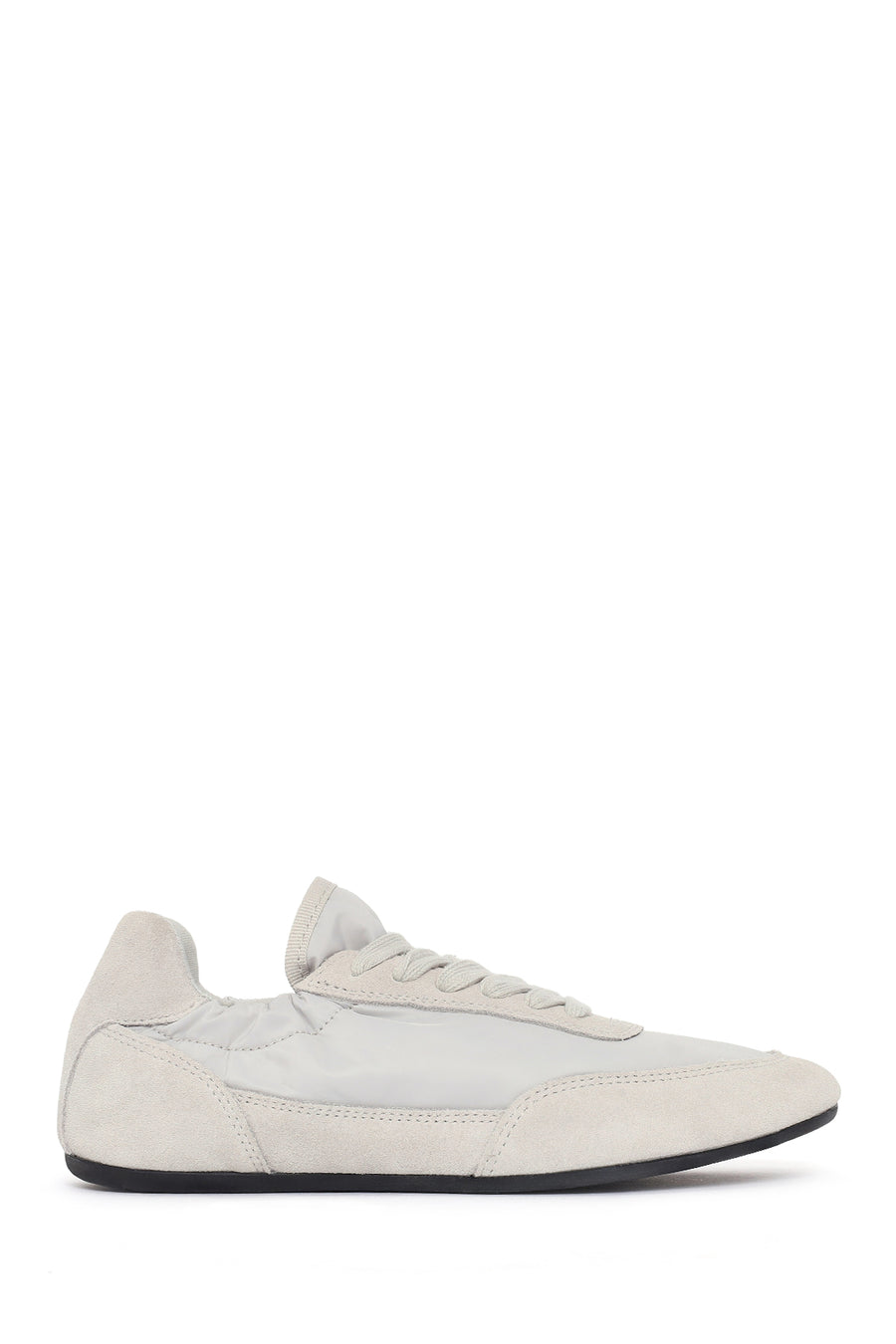 Women's Grey Lace-up Leather Sneaker 26PFD552914 | Derimod